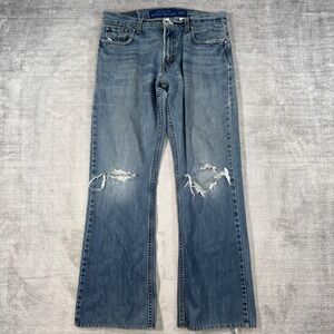 Levis Jeans Womens 30X32 Blue Vintage Y2K 527 Low Bootcut Distressed Thrashed